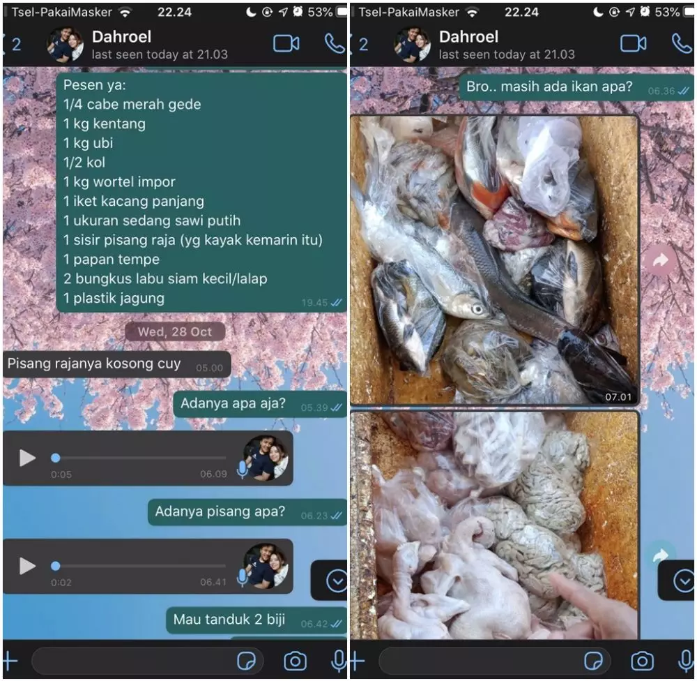 Chat Whatsapp lucu dengan tukang sayur © 2020 brilio.net