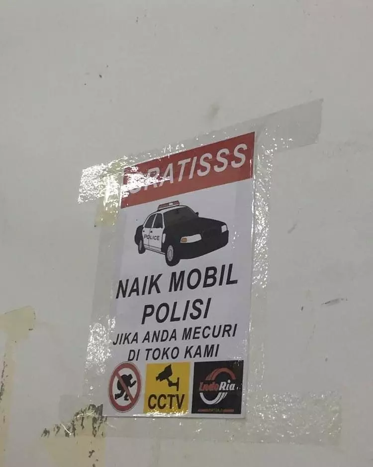 pengumuman dilarang mencuri © Berbagai Sumber