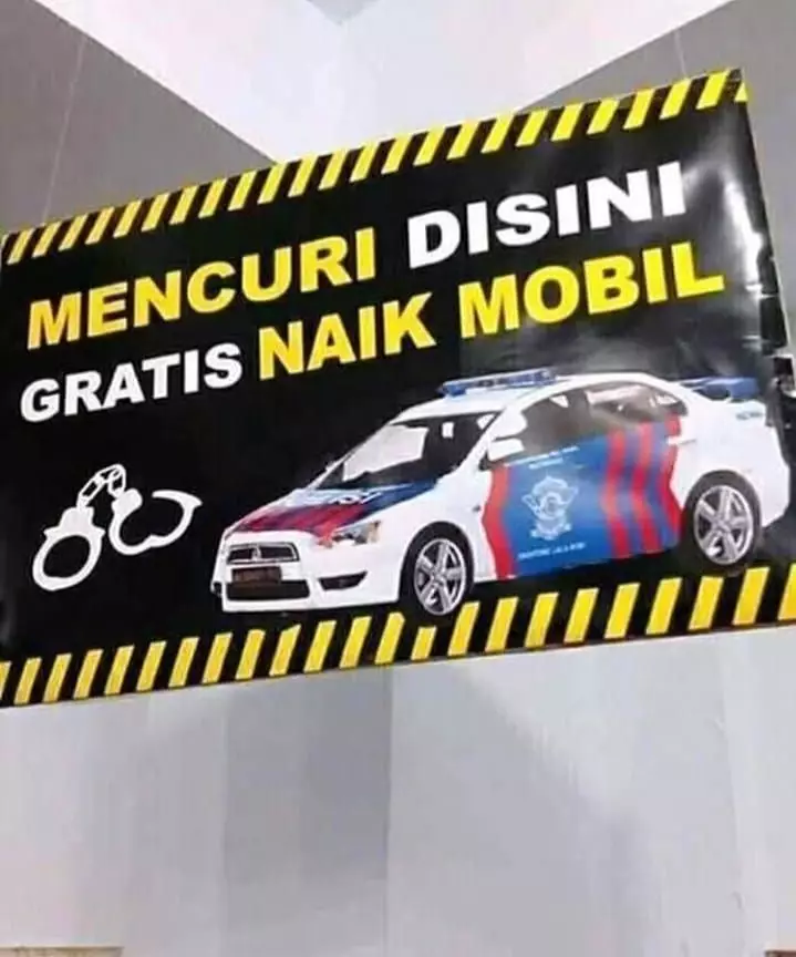 pengumuman dilarang mencuri © Berbagai Sumber