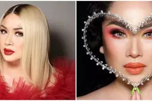 7 Potret Titi DJ pakai face shield dan masker, gayanya nyentrik abis