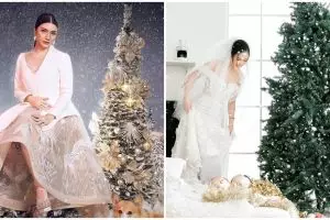 Gaya 12 seleb pemotretan bertema Natal, glamor hingga romantis