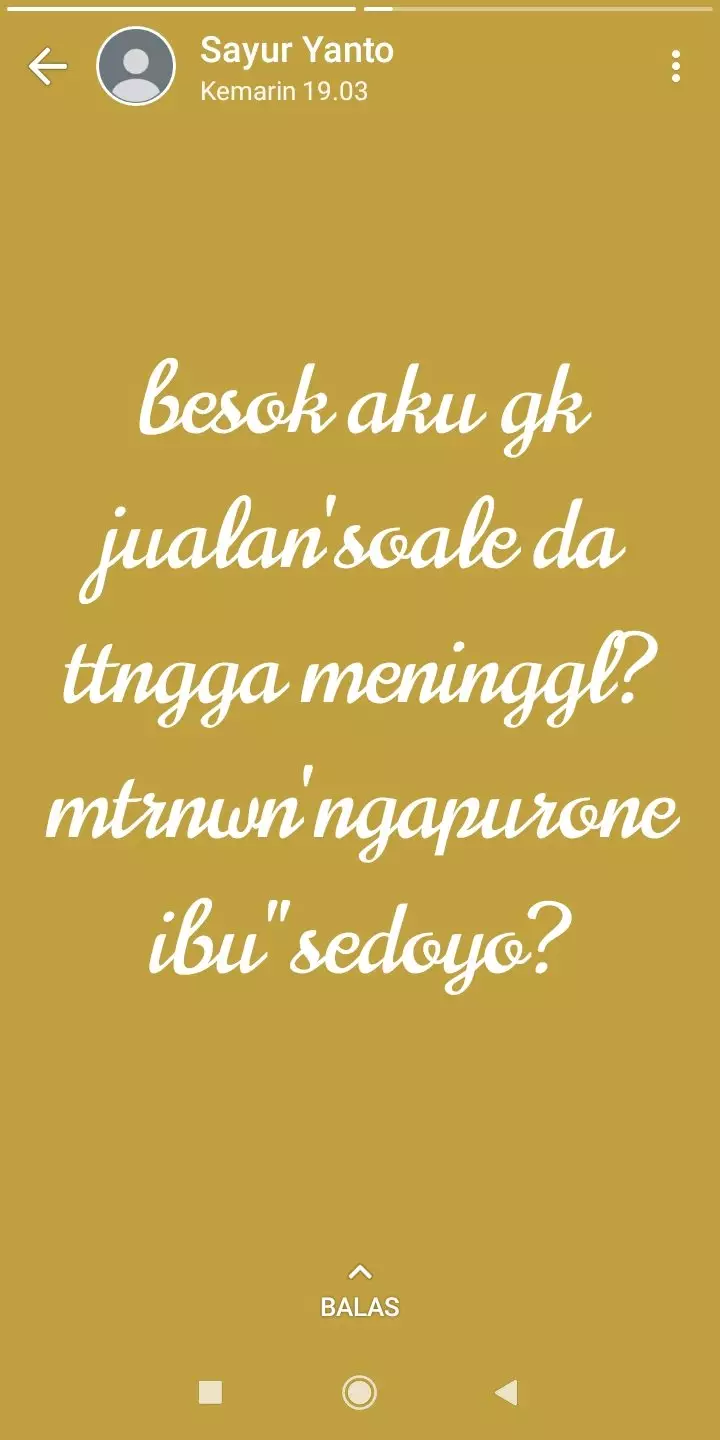 Status WA kocak  tukang sayur © 2020 brilio.net Status WA kocak  tukang sayur © 2020 brilio.net