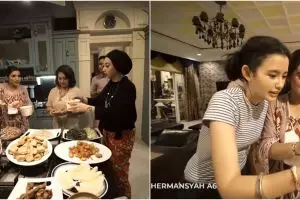 10 Momen dinner Natal keluarga Ashanty di rumah Sarah Menzel