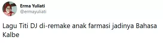 Pelesetan lagu Bahasa Kalbu © 2020 Twitter