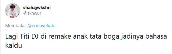 Pelesetan lagu Bahasa Kalbu © 2020 Twitter