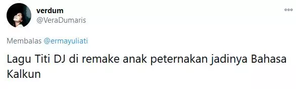Pelesetan lagu Bahasa Kalbu © 2020 Twitter