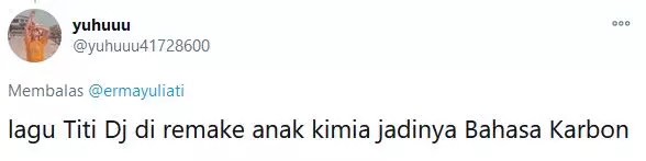 Pelesetan lagu Bahasa Kalbu © 2020 Twitter
