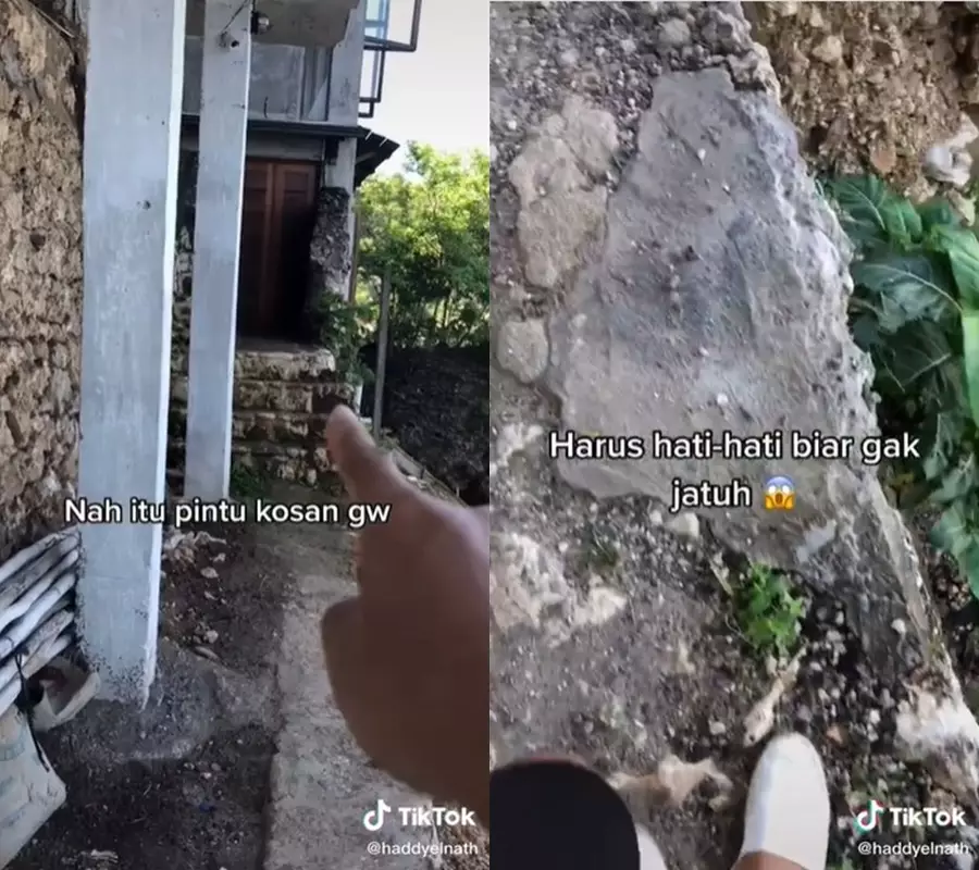 Penampakan kos-kosan gang sempit bikin takjub © TikTok