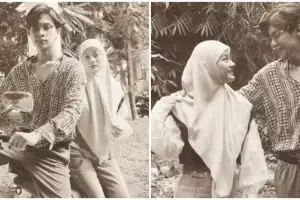 10 Potret 90-an ala Dinda Hauw dan Rey Mbayang, hasilnya jadul banget