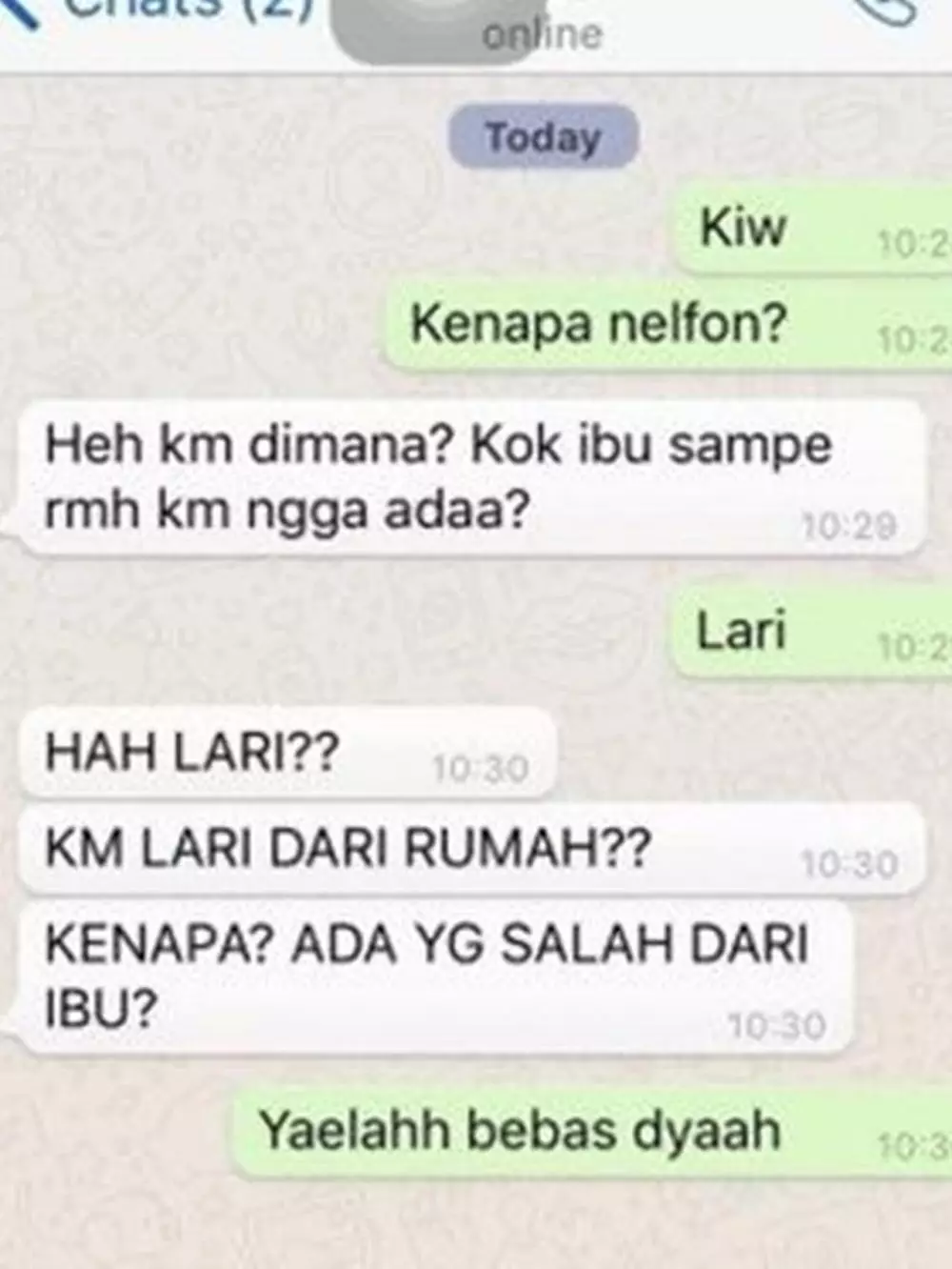 chat perhatian orang tua lucu © Berbagai Sumber chat perhatian orang tua lucu © Berbagai Sumber