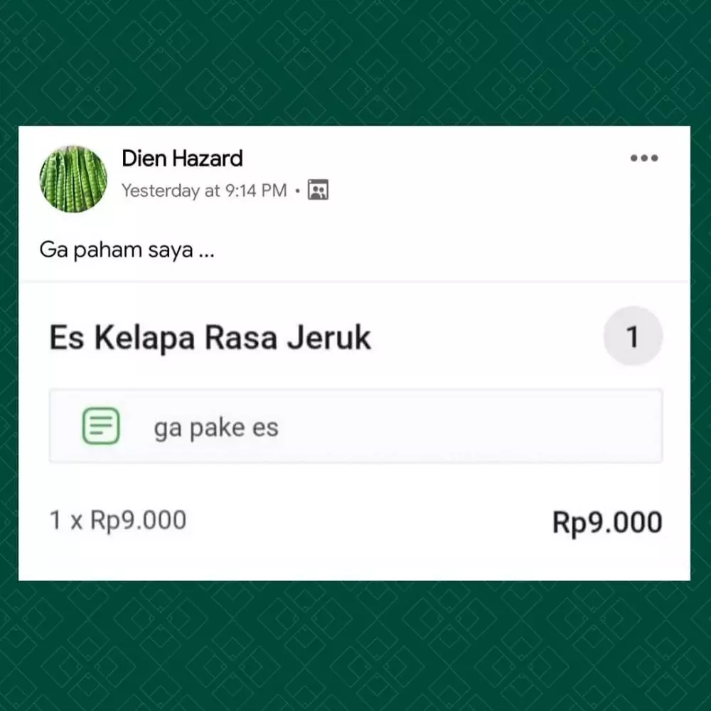 Tulisan menu makanan berbagai sumber