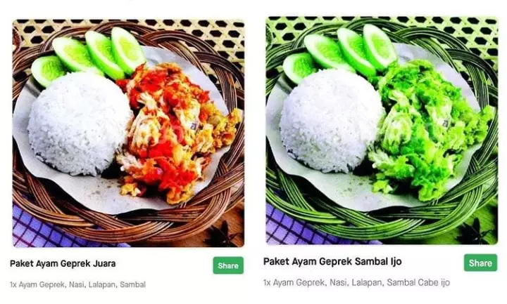 Tulisan menu makanan berbagai sumber