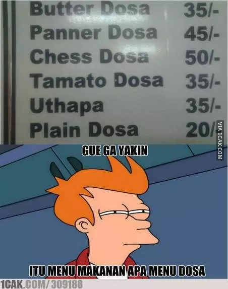 Tulisan menu makanan berbagai sumber