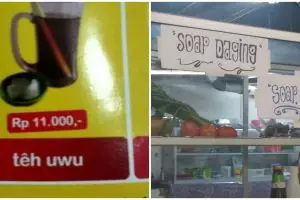 12 Tulisan menu makanan di warung ini bikin pembeli auto bingung