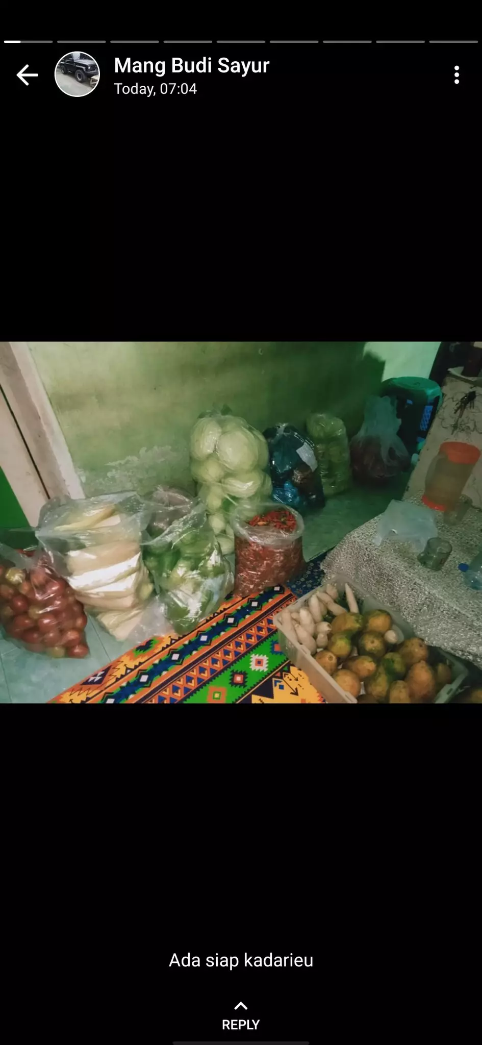 Pengumuman di WA Story pedagang berbagai sumber