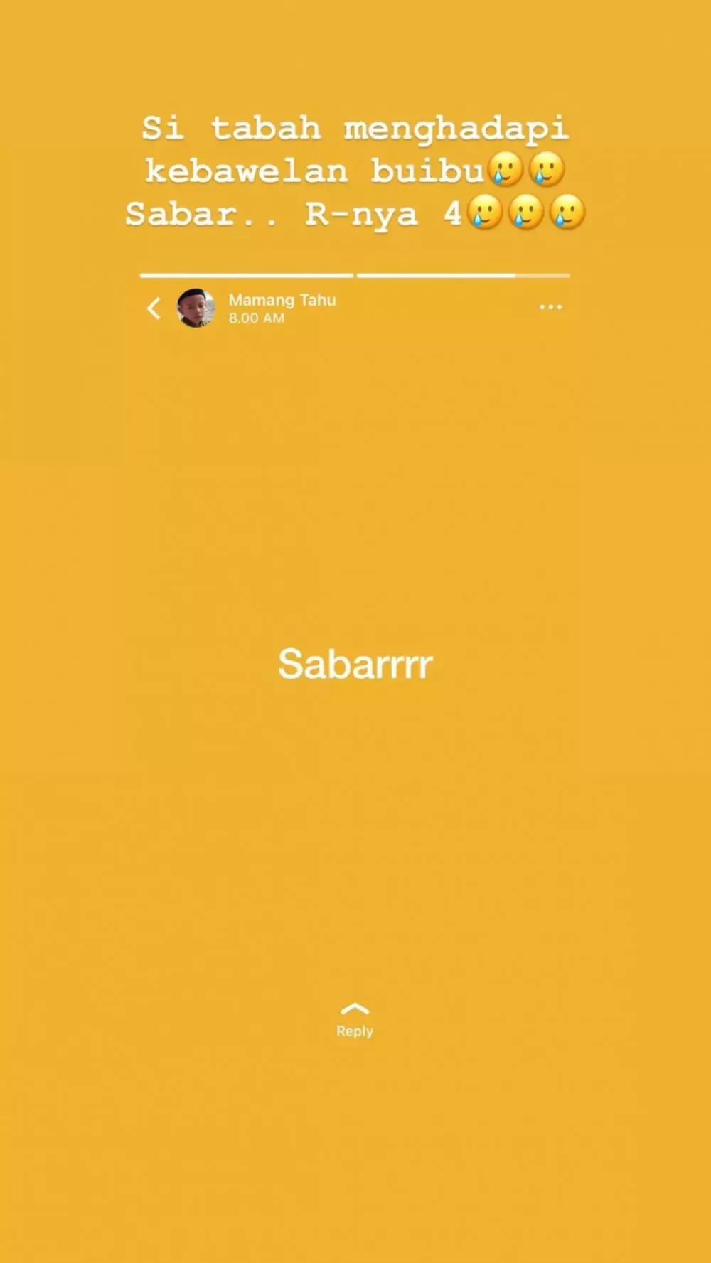 Pengumuman di WA Story pedagang berbagai sumber