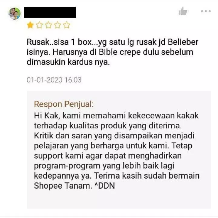 testimoni typo pembeli olshop Berbagai sumber