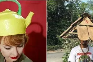 10 Penampakan topi dengan bentuk absurd ini bikin mikir dua kali