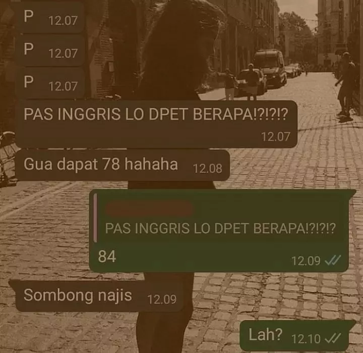 Chat lucu pamer nilai berbagai sumber