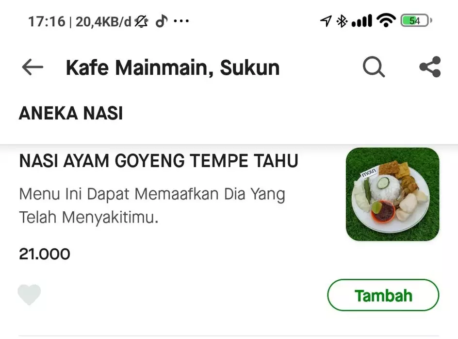 Nama dan deskripsi menu makanan berbagai sumber