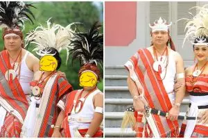 10 Pemotretan keluarga Krisdayanti dengan baju adat Timor Leste