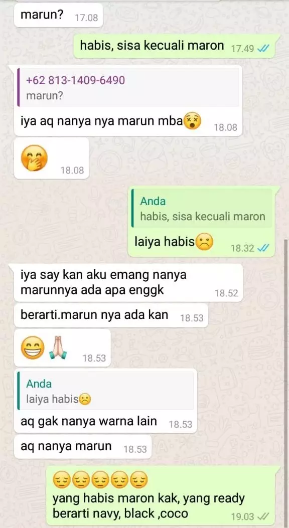 Balasan chat seller olshop © Twitter Balasan chat seller olshop © Twitter