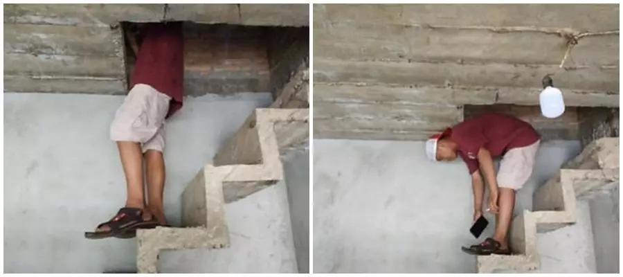 aksi lucu tukang bangunan © Berbagai Sumber