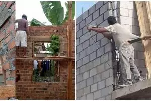 10 Aksi kocak tukang bangunan renovasi rumah ini bikin geleng kepala