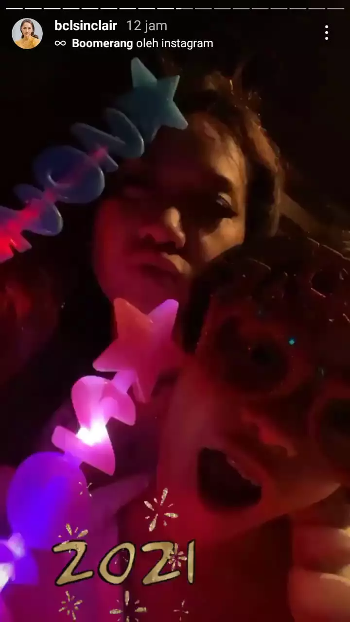 momen bcl rayakan tahun baru © Instagram