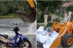 13 Tingkah nyeleneh ketika gunakan kendaraan proyek, bikin gagal paham