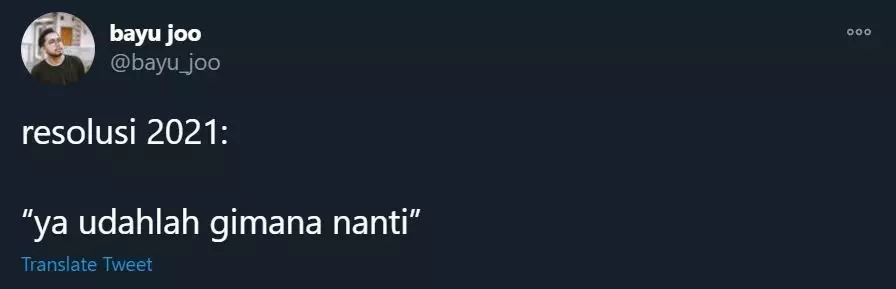 cuitan resolusi 2021 Twitter