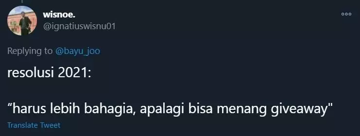 cuitan resolusi 2021 Twitter