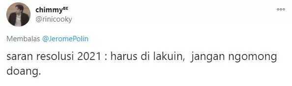 cuitan resolusi 2021 Twitter