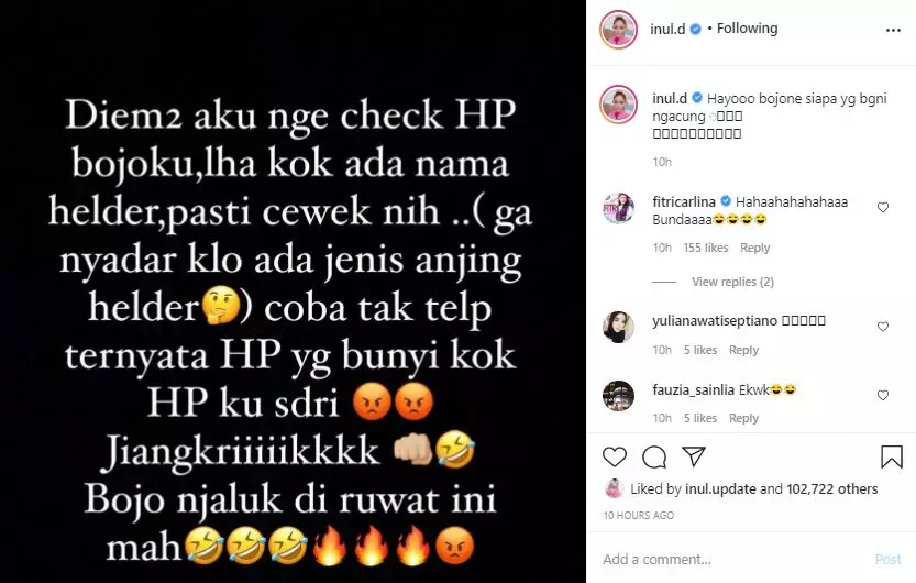 nama kontak Inul © Instagram nama kontak Inul © Instagram