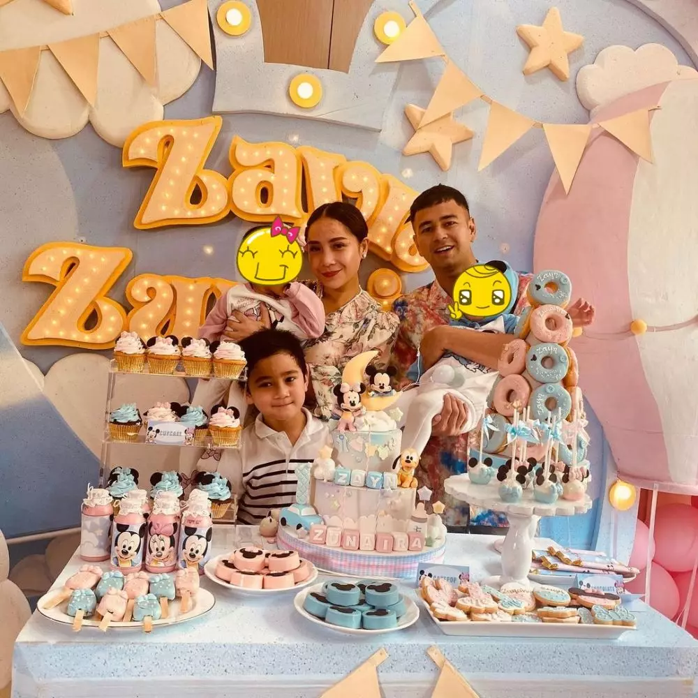 Momen Syahnaz ultah si kembar © Instagram