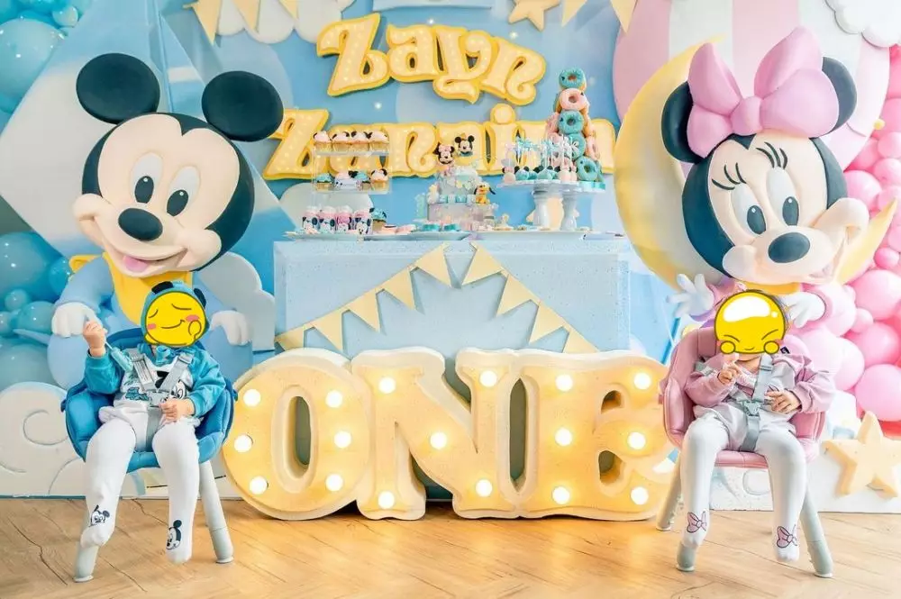 Momen Syahnaz ultah si kembar © Instagram