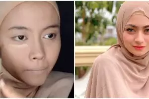 Viral wanita dandan ala Nathalie Holscher, mirip bak kembar identik