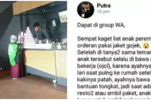 Kisah di balik bocah berjaket ojek online ambil orderan, bikin salut