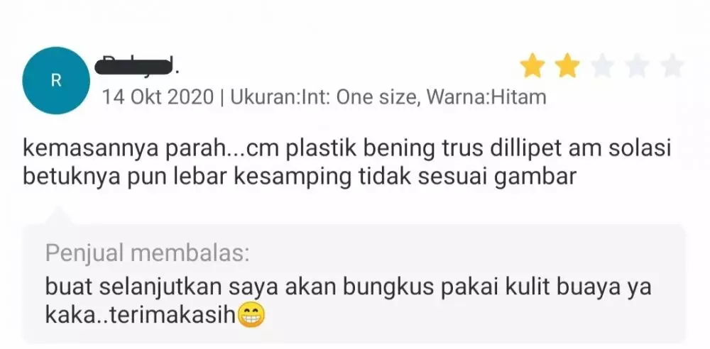 Balasan testimoni ngegas © Twitter