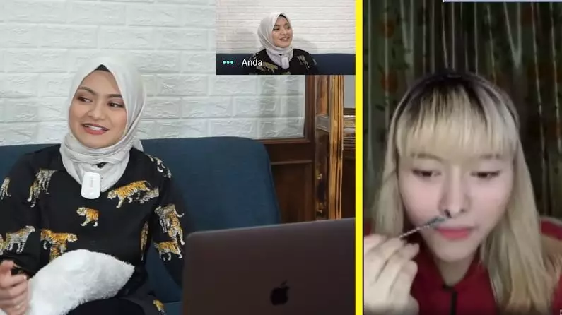 Nathalie ketemu kembarannya © YouTube