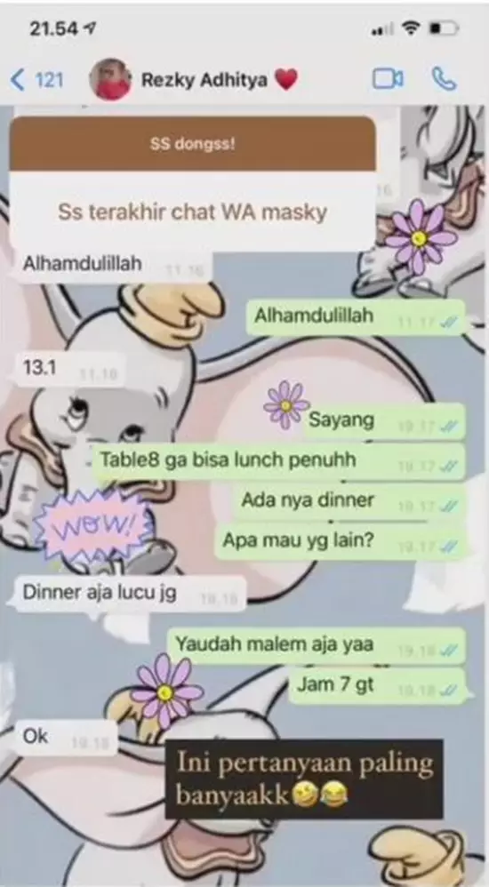 Isi chat pasangan seleb © Instagram