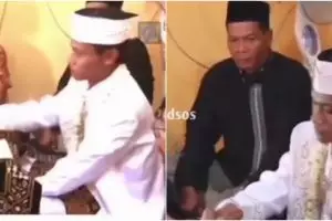 Grogi saat ijab kabul, pria ini malah lantunkan doa untuk Lebaran