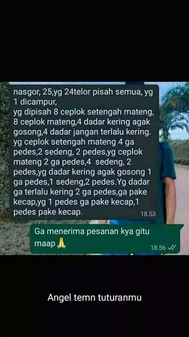 Chat pesan makanan © berbagai sumber Chat pesan makanan © berbagai sumber
