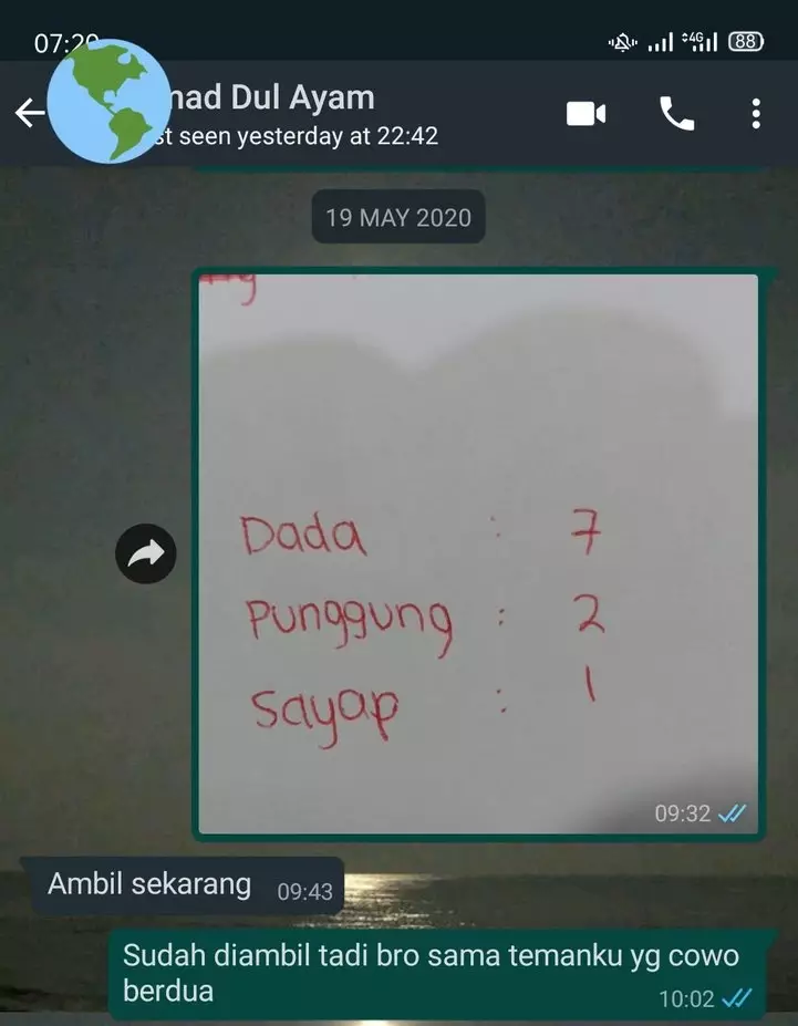 Chat pesan makanan © berbagai sumber Chat pesan makanan © berbagai sumber