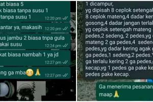 16 Chat pembeli saat pesan makanan, ribetnya bikin penjual pusing