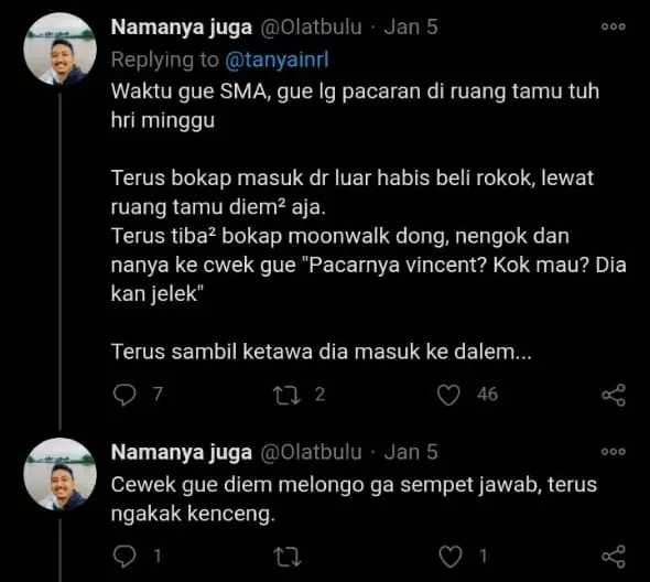 Curhatan kelakuan iseng bapak  © berbagai sumber