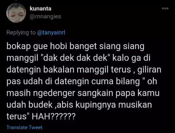 Curhatan kelakuan iseng bapak  © berbagai sumber