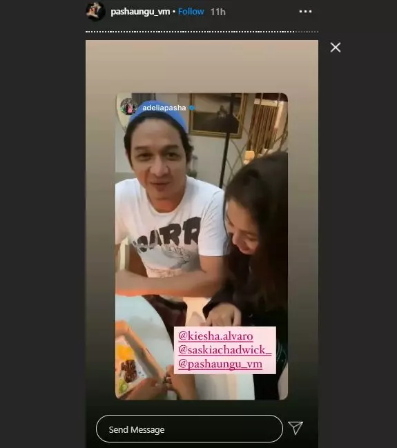 kedekatan saskia dan keluarga kiesha © Instagram