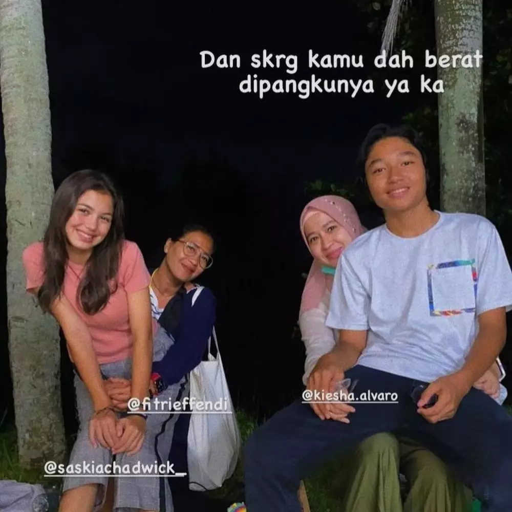 kedekatan saskia dan keluarga kiesha © Instagram