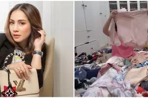 7 Potret Nagita Slavina bagikan koleksi bajunya ke karyawan, heboh